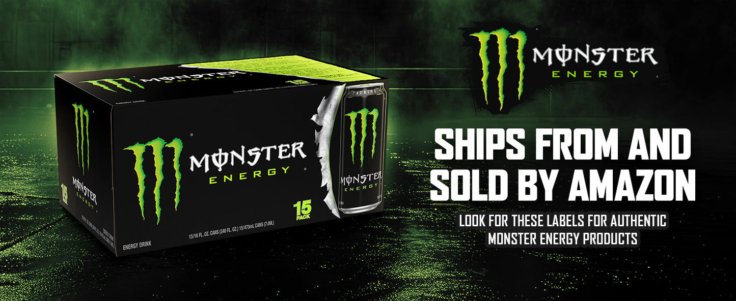 16oz Sugar-Free Energy (15 Cans) - Caffeine, Zero Cal