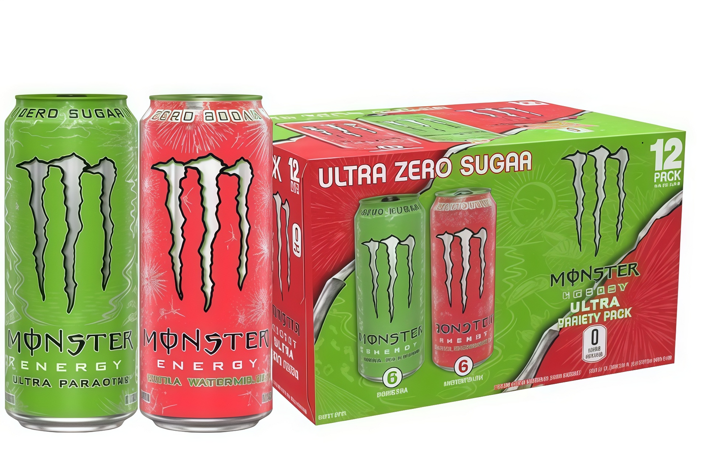 16oz Sugar-Free Energy (15 Cans) - Caffeine, Zero Cal