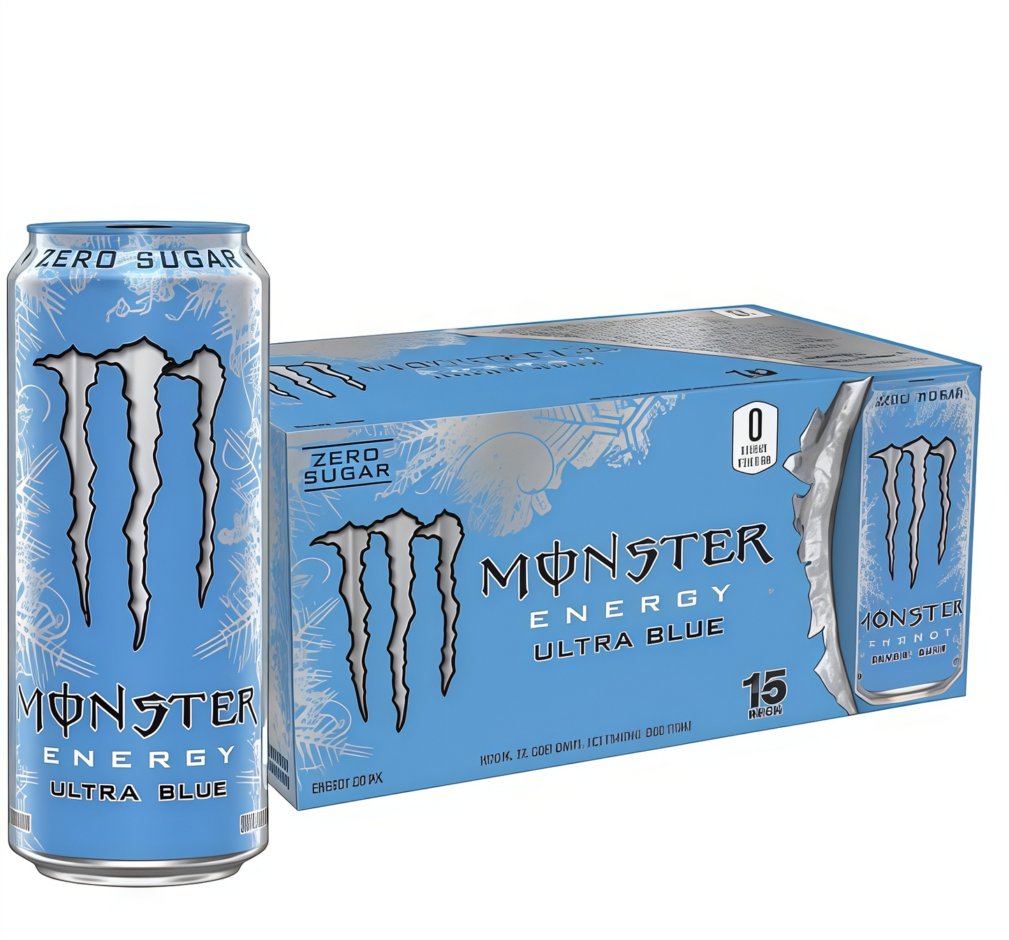 16oz Sugar-Free Energy (15 Cans) - Caffeine, Zero Cal