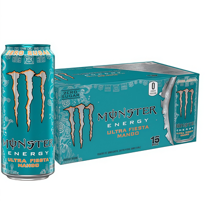 16oz Sugar-Free Energy (15 Cans) - Caffeine, Zero Cal
